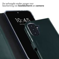 Selencia Echt Leren Bookcase Samsung Galaxy A57 (5G) - Groen