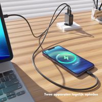 Accezz Ultra Slim GaN Oplader - USB-C + USB-A - 30W - Zwart