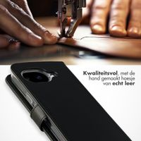 Selencia Echt Leren Bookcase Google Pixel 10a - Zwart