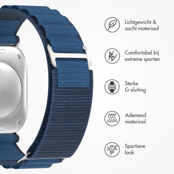 Accezz Nylon Alpine bandje Apple Watch | 44/45/46/49 mm - Dark Blue