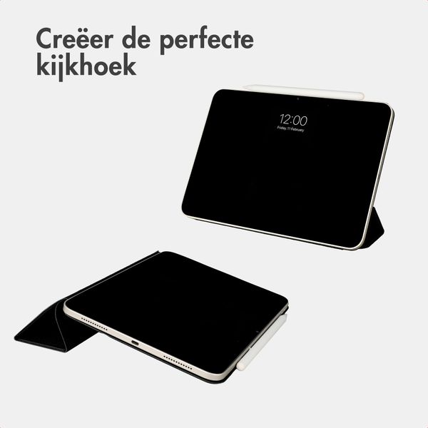 Accezz Leather Trifold Bookcase Apple iPad 11 (2025) 11 inch A16 / iPad 10 (2022) 10.9 inch - Zwart