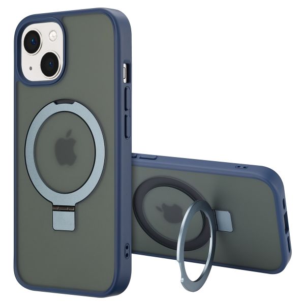 Accezz Ring Stand Backcover met MagSafe iPhone 15 - Blue