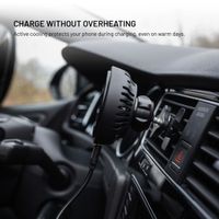Fixed MagCool - telefoonhouder auto - Ventilatierooster - MagSafe - Draadloos opladen - Zwart