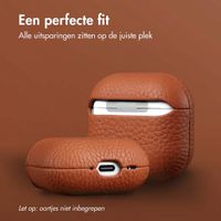 Accezz Echt Leren Case  Apple Airpods 4 - Cognac