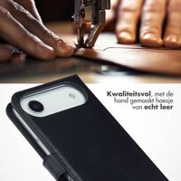 Selencia Echt Leren Bookcase Apple iPhone 17 Air - Zwart