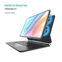 Fixed Typee QWERTY keyboard case iPad Pro 11 (2024) M4 - Zwart