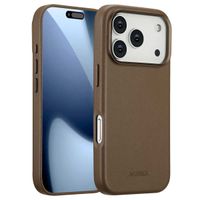 Accezz MagSafe Leather Backcover Apple iPhone 17 Pro - Coffee