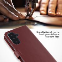 Selencia Echt Leren Bookcase Samsung Galaxy A36 / A56 - Burgundy