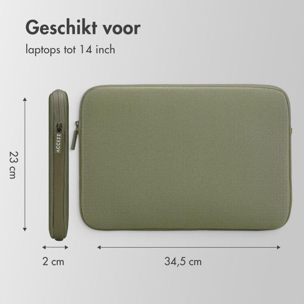 Accezz Basis Laptop hoes 13-14 inch - Laptopsleeve - Groen