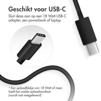 Accezz Wireless Charger USB-C | MagSafe en draadloze oplader - 1 meter - Zwart