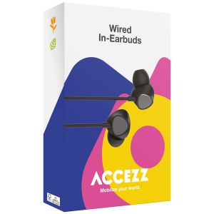 Accezz In-ear oordopjes - Bedrade oordopjes - AUX / 3,5 mm Jack aansluiting - Zwart