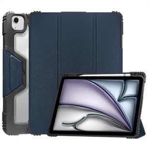 Accezz Rugged Trifold Bookcase Apple iPad Air 11 inch (2026) M4 / (2025) M3 / (2024) M2 / Air 5 (2022) / Air 4 (2020) - Donkerblauw