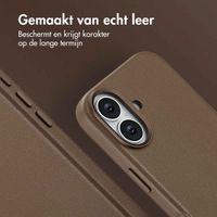 Accezz MagSafe Leather Backcover Apple iPhone 17 - Coffee