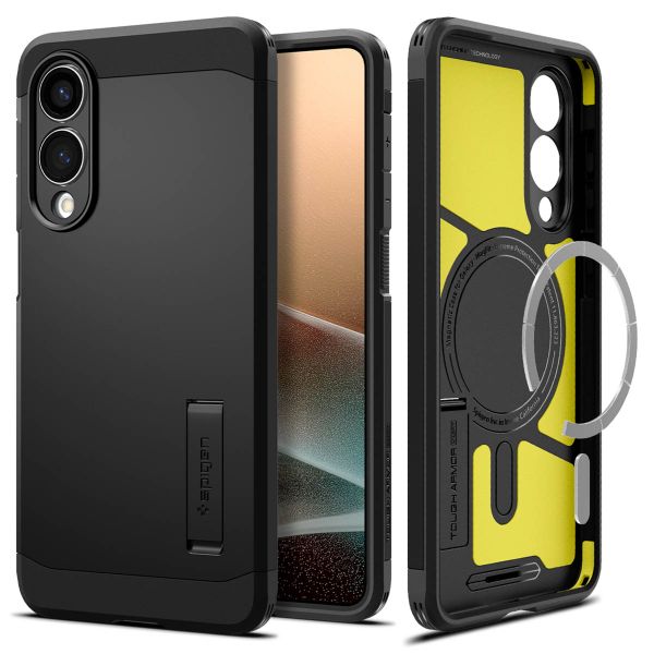 Spigen Tough Armor Backcover MagSafe Samsung Galaxy S25 Edge - Zwart