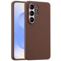 Accezz Liquid Silicone Backcover met MagSafe Samsung Galaxy S26 Ultra - New Tea Brown