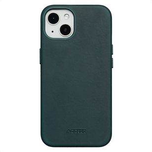 Accezz Vintage Leather Magsafe Backcover iPhone 13 - Smokey Green