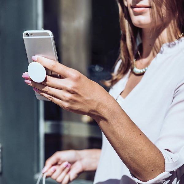 PopSockets PopGrip - Afneembaar - Dove White Marble