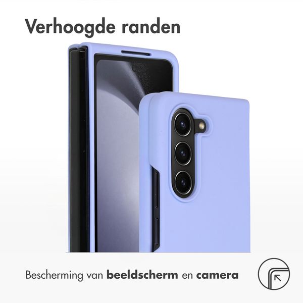 Accezz Liquid Silicone Backcover Samsung Galaxy Z Fold 5 - Paars