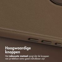 Accezz MagSafe Leather Backcover Apple iPhone 17 - Coffee