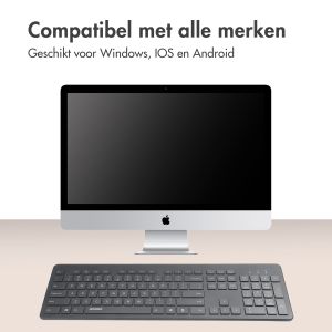 Accezz Premium Desktop QWERTY Bluetooth Keyboard - Grijs