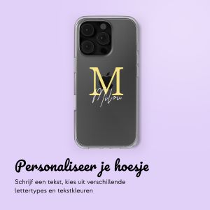 Gepersonaliseerd hoesje met letter iPhone 16 Pro Max - Transparant