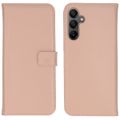 Selencia Echt Lederen Bookcase Samsung Galaxy A15 (5G/4G) - Dusty Pink