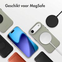 Accezz MagSafe Leather Backcover Apple iPhone Air - Light Grey
