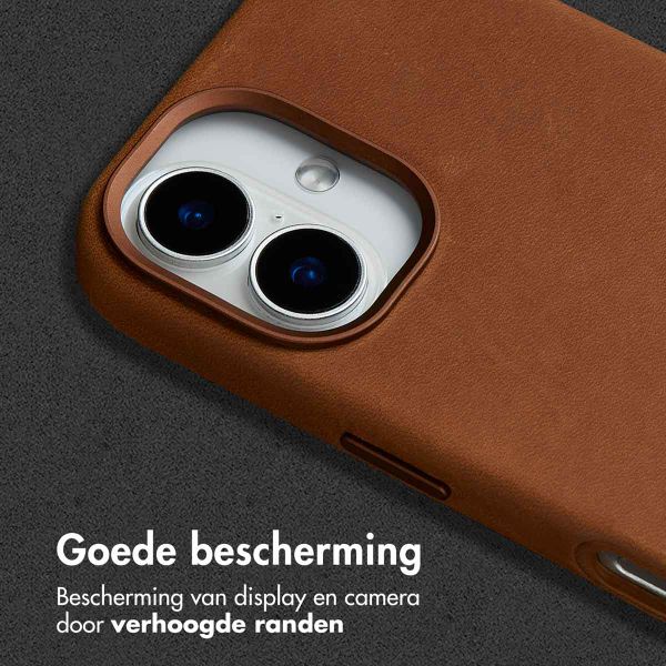Accezz Vintage Leather Magsafe Backcover iPhone 16 - Tabacco Cognac