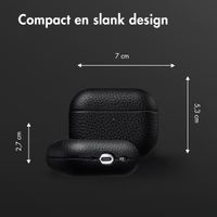 Accezz Echt Leren Case voor de Apple AirPods Pro 3 - Zwart