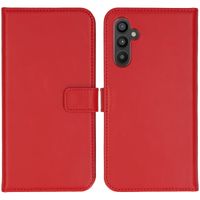 Selencia Echt Lederen Bookcase Samsung Galaxy A34 (5G) - Rood