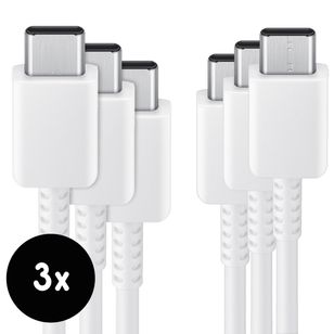 3x Originele USB-C naar USB-C kabel in Fabrieksverpakking - 1 meter - 25 Watt - Wit