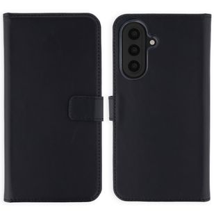Selencia Echt Leren Bookcase Samsung Galaxy A57 (5G) - Zwart