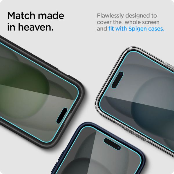 Spigen GLAStR Privacy EZ Fit Screenprotector + Applicator Apple iPhone 15 Plus
