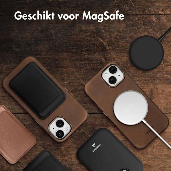Accezz Vintage Leather Magsafe Backcover Apple iPhone 15 - Rustic Brown