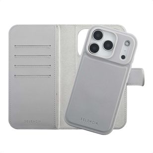Accezz Edge Uitneembare Bookcase met MagSafe Apple iPhone 18 Pro / 17 Pro - Grijs