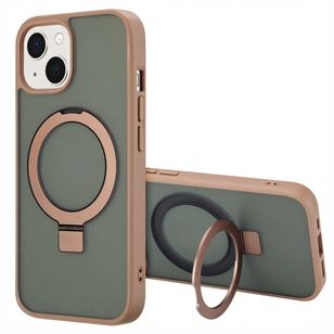 Accezz Ring Stand Backcover met MagSafe Apple iPhone 15 - Bruin