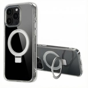 Accezz Ring Stand Backcover met MagSafe Apple iPhone 15 Pro Max - Transparant