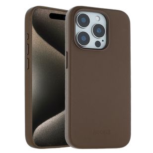 Accezz MagSafe Leather Backcover Apple iPhone 15 Pro - Coffee Brown