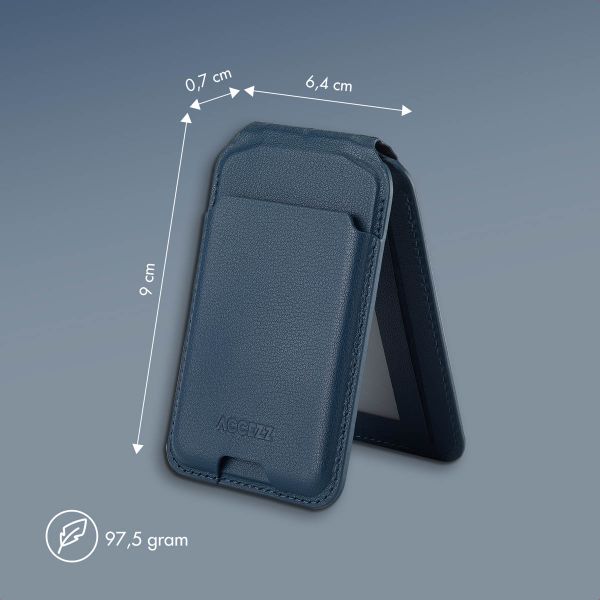 Accezz Leren Wallet met standaard voor MagSafe - Nightfall Blue