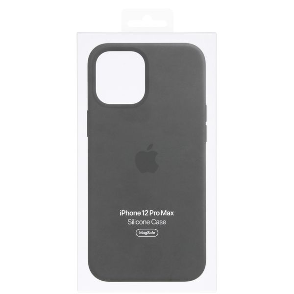 Apple Silicone Backcover MagSafe Apple iPhone 12 Pro Max - Zwart
