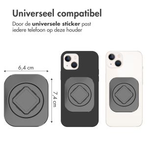 Accezz EasyLock telefoonhouder fiets - inclusief hoesje iPhone 14 - Aluminium - 360 graden draaibaar - Zwart