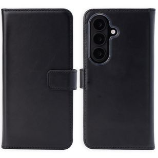 Selencia Echt Leren Bookcase Samsung Galaxy S26 - Zwart
