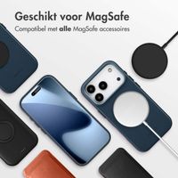 Accezz MagSafe Leather Backcover Apple iPhone 17 Pro - Nightfall Blue