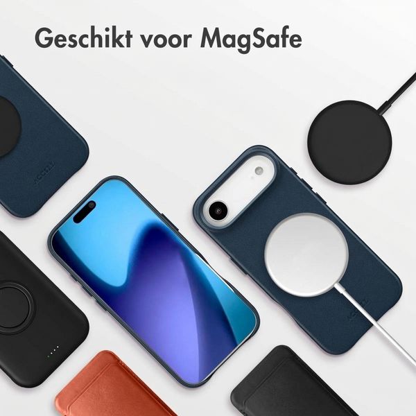 Accezz MagSafe Leather Backcover Apple iPhone Air - Nightfall Blue