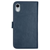 Selencia Echt Leren Bookcase iPhone Xr - Blauw