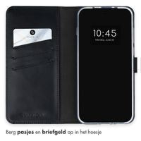 Selencia Echt Leren Bookcase OnePlus 15 - Zwart