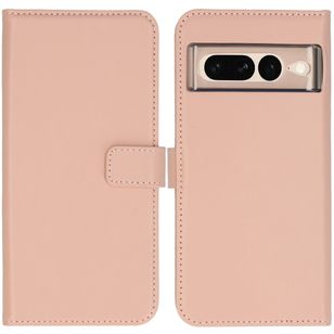 Selencia Echt Lederen Bookcase Google Pixel 7 Pro - Dusty Pink