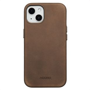 Accezz Vintage Leather Magsafe Backcover iPhone 13 - Rustic Brown
