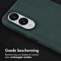 Accezz Vintage Leather Magsafe Backcover Samsung Galaxy S25 Edge - Smokey Green