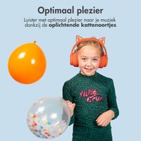imoshion Draadloze Kinderkoptelefoon LED Light Cat Ear - Met AUX kabel - Oranje